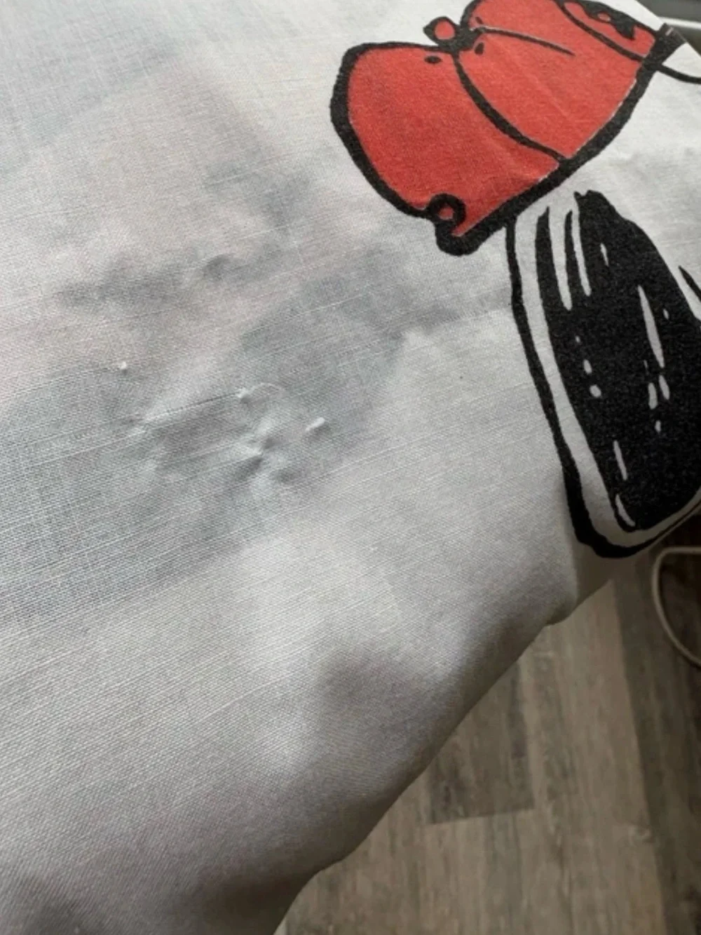 VTG Peanuts Twin Sheet Flat + 4 Pillowcase Montgomery Ward Muslin Snoopy Charlie